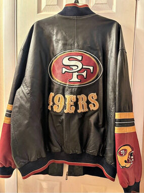 G-III Sports by Carl Banks San Francisco 49ers leather varsity jacket Leather